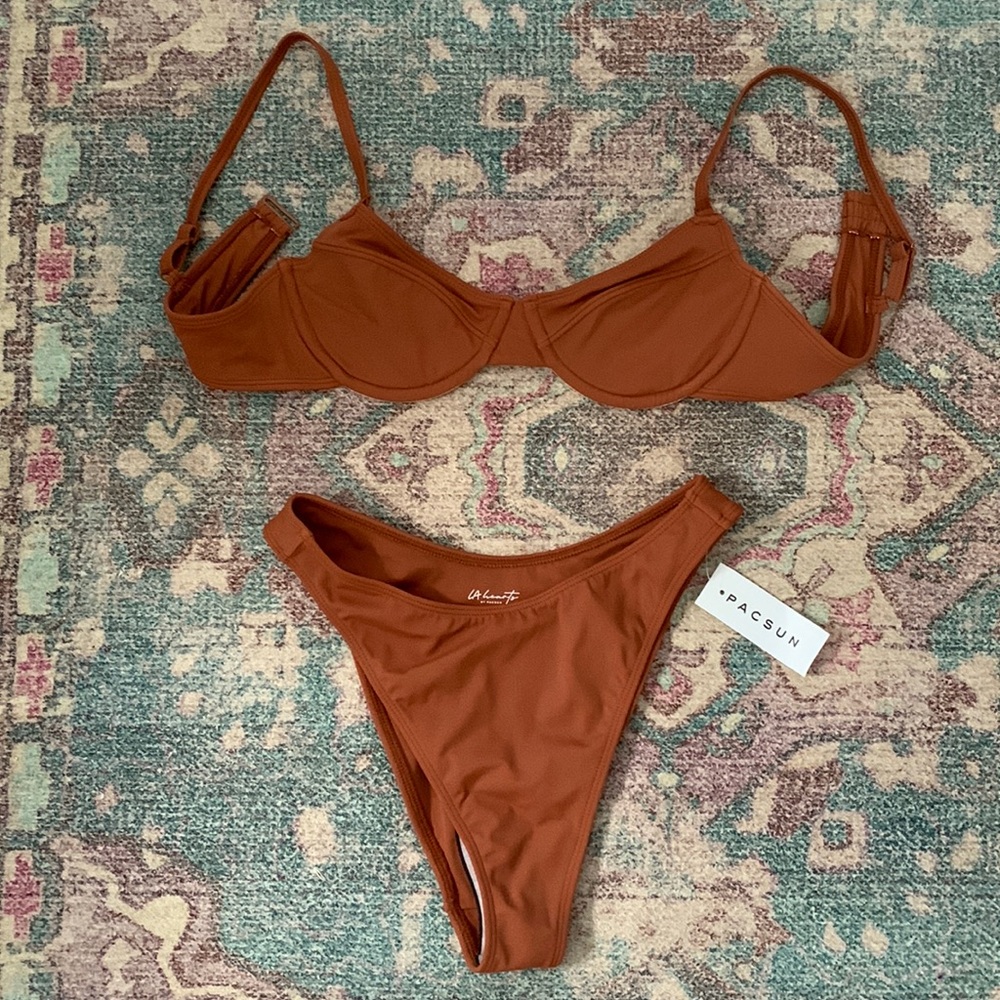 Pacsun Brown Bikini Set